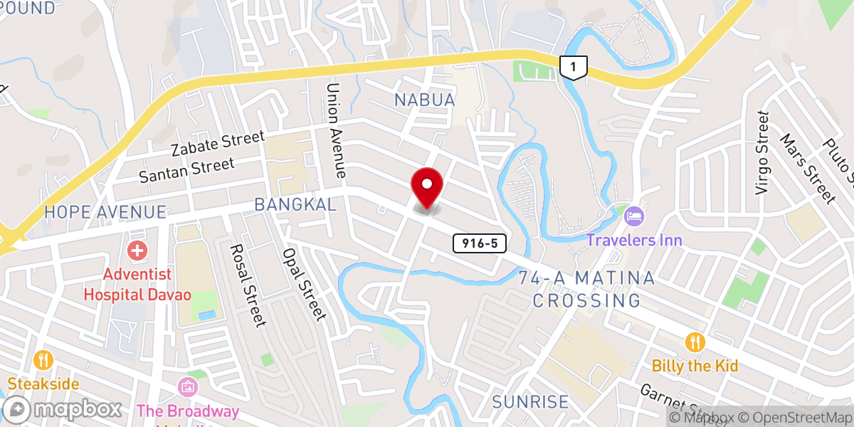 Map showing location of UCCP - Matina