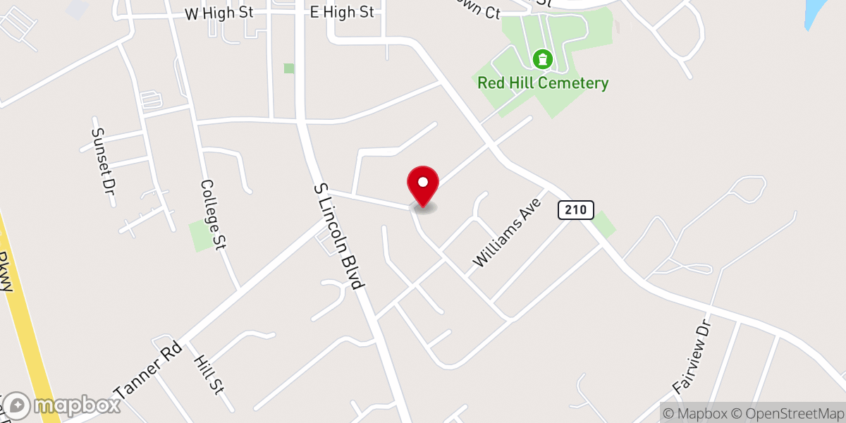 Map showing location of Full Gospel Assembly