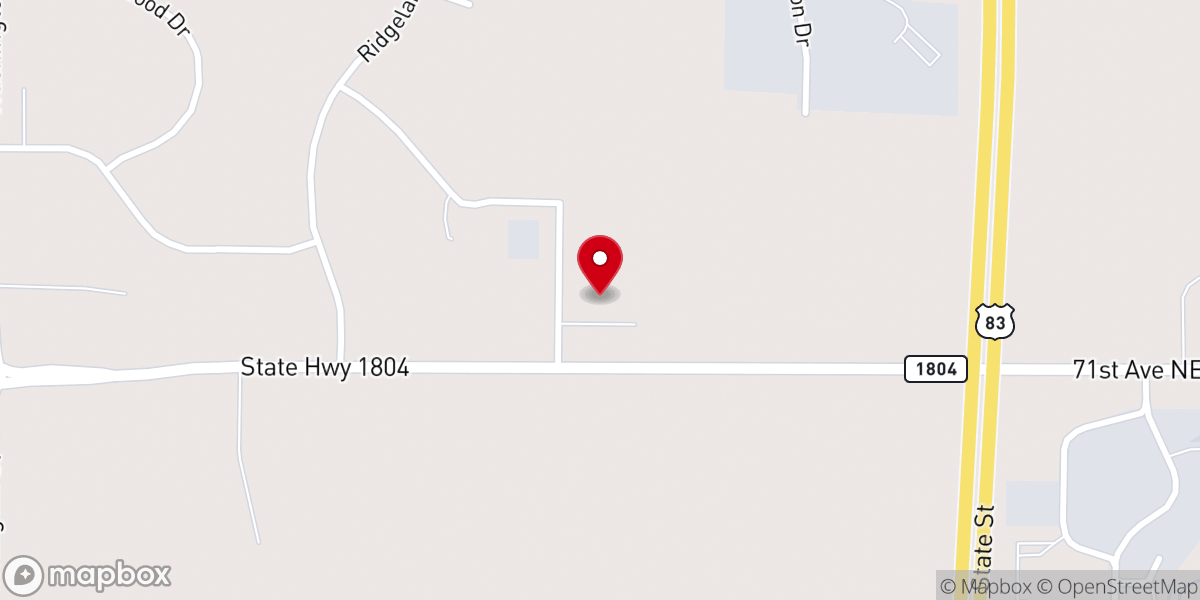 Map showing location of Holy Cross Lutheran Church