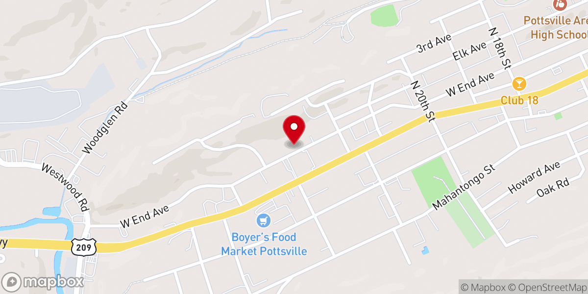Map showing location of First Baptist Church Parsonage