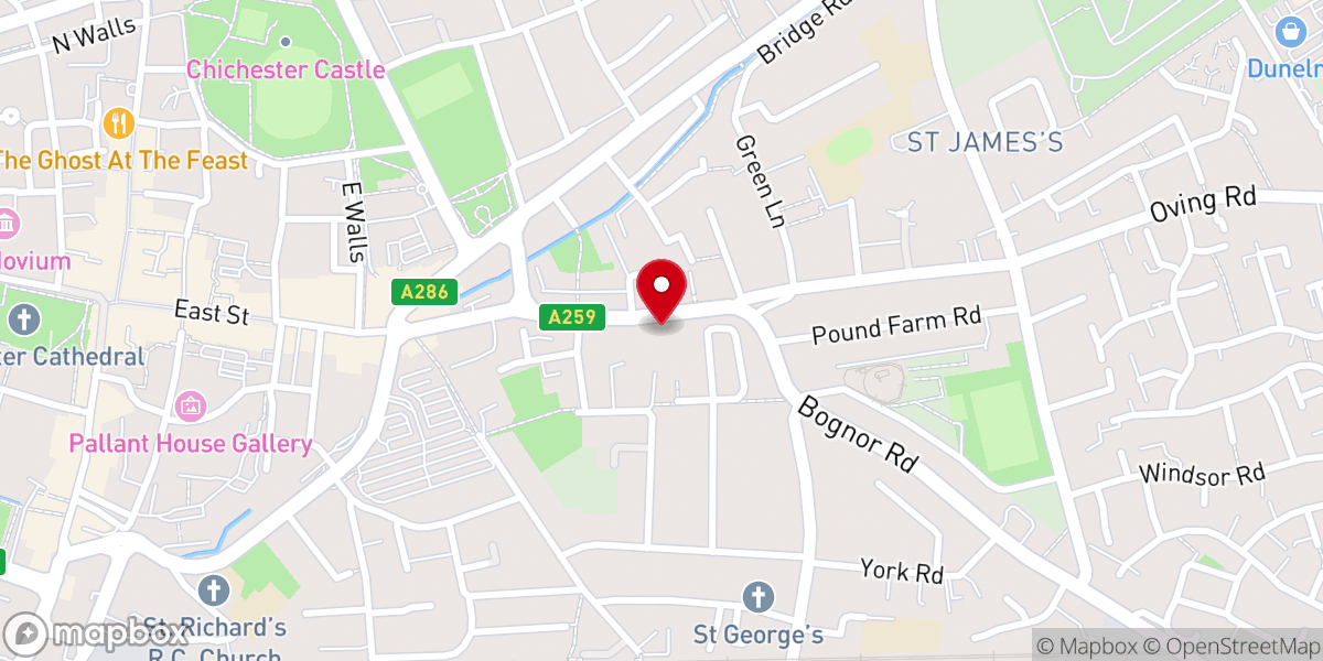Map showing location of Revelation Church