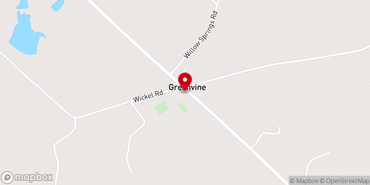 Map showing location of Greenvine Baptist Church