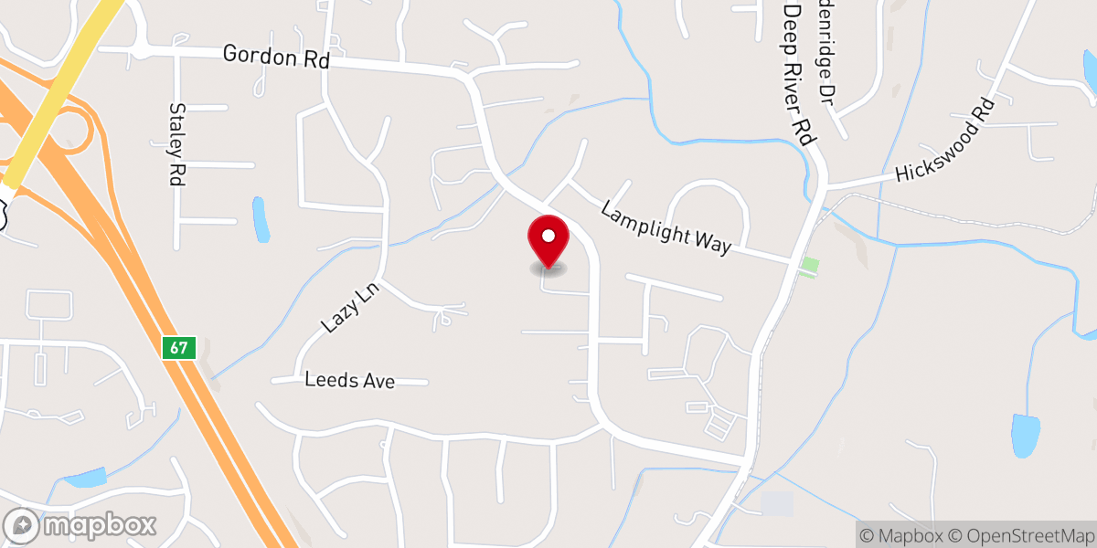 Map showing location of Brentwood Baptist Church