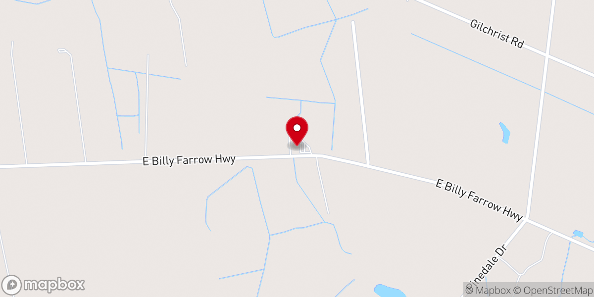 Map showing location of Cherry Grove Missionary Baptist Church