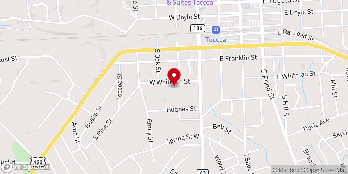 Map showing location of Mt. Zion Baptist Church