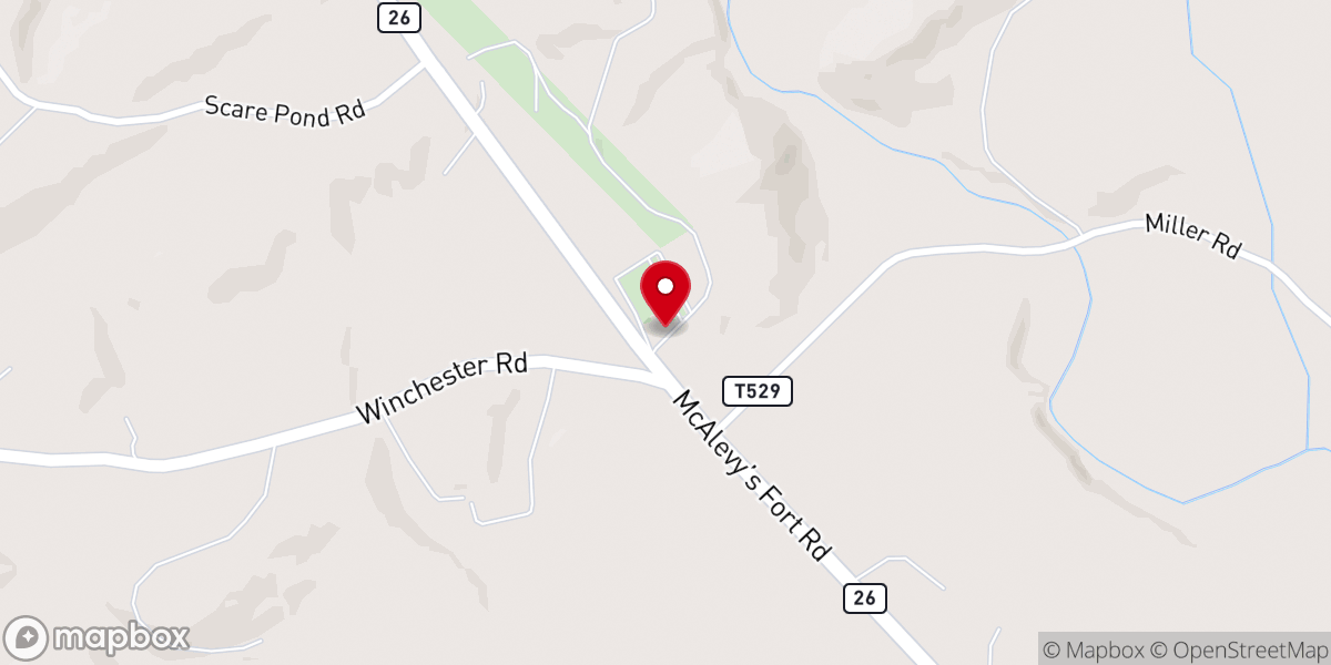 Map showing location of Saint Stephens Lutheran Church