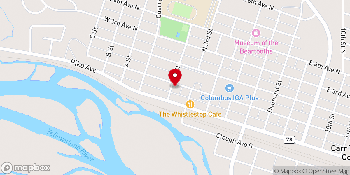 Map showing location of St James Lutheran Church