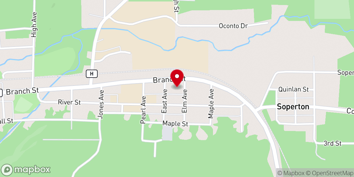 Map showing location of St. Ambrose Church