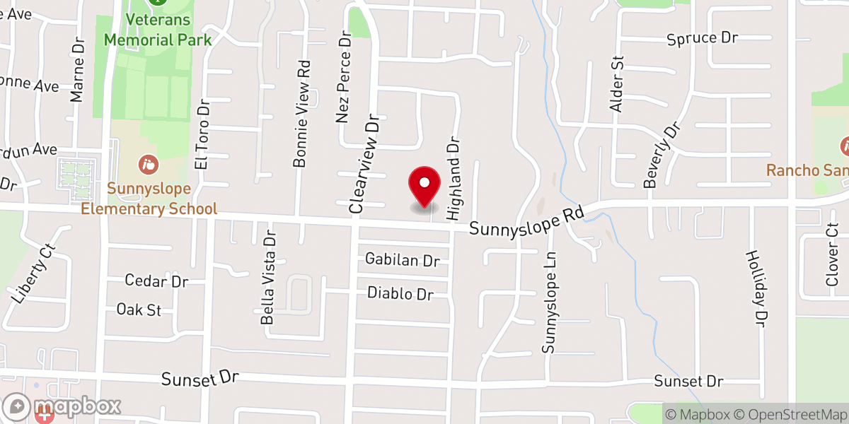 Map showing location of Sunnyslope Chrisitan Center