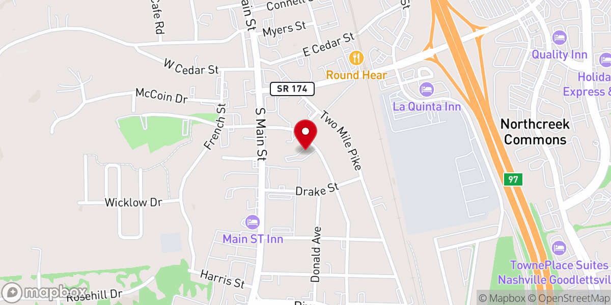 Map showing location of Mosaic Life Fellowship