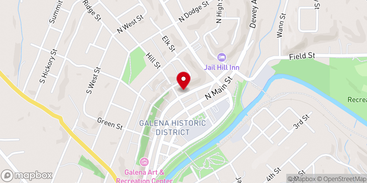 Map showing location of First Presbyterian Church