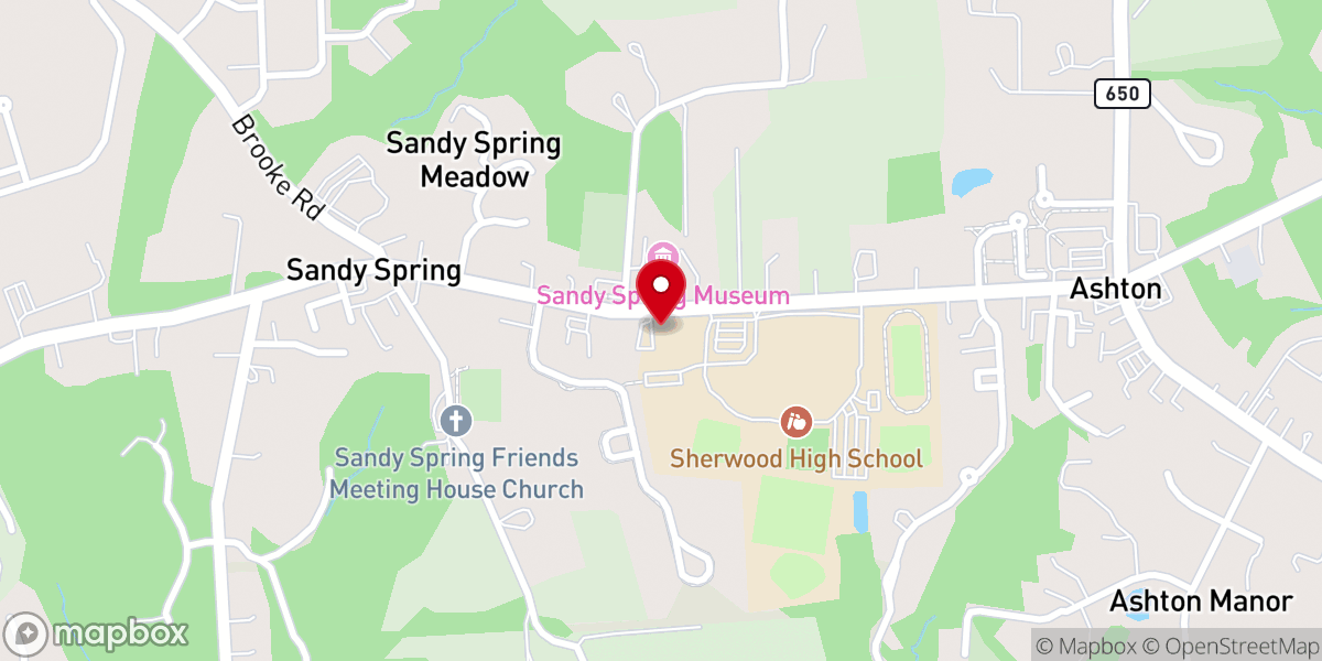 Map showing location of Olive Branch Community Church