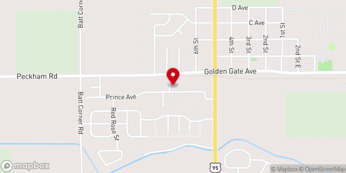 Map showing location of Free Holiness Church