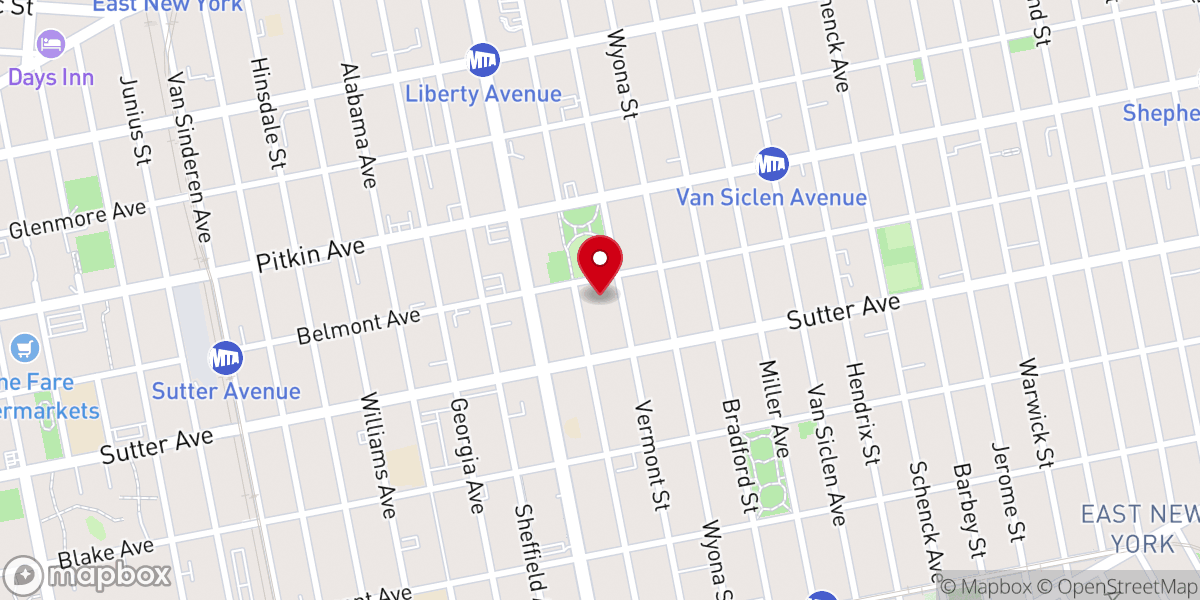 Map showing location of Kingdom of Faith Outreach Ministries