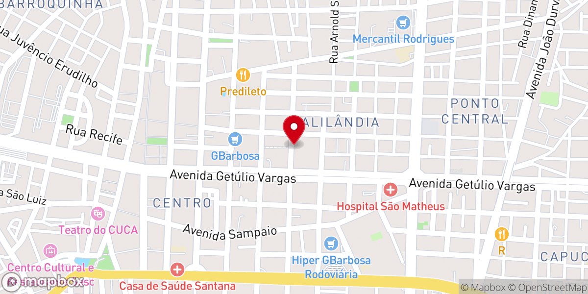 Map showing location of Igreja Em Feira De Santana