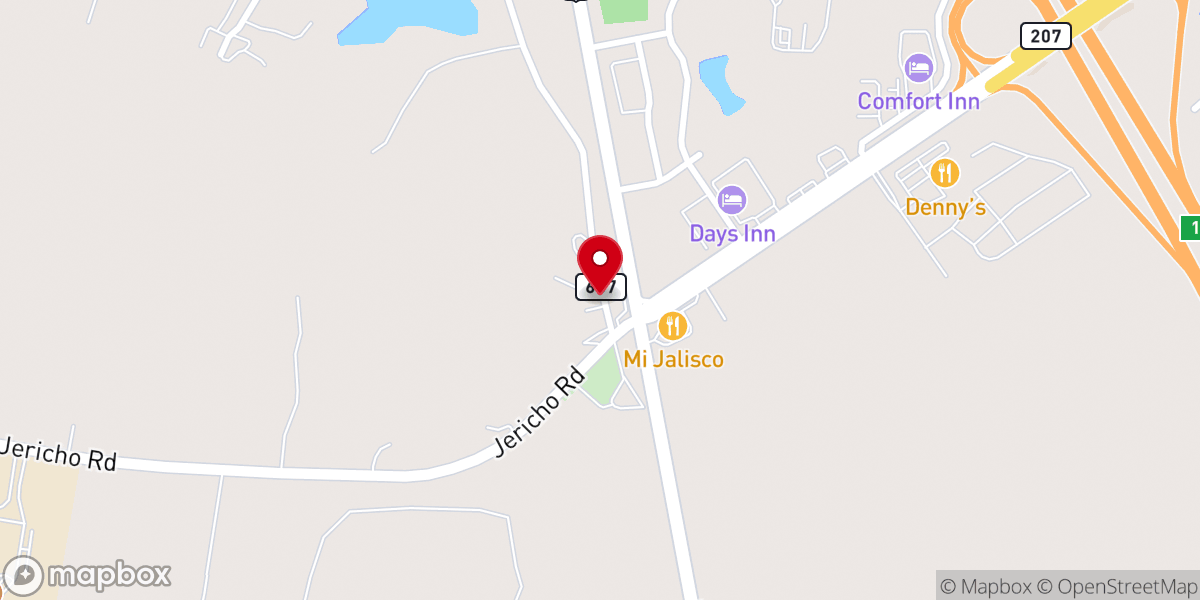 Map showing location of Carmel Church Park & Ride