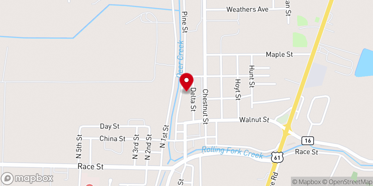 Map showing location of New Vision Fellowship MB Church