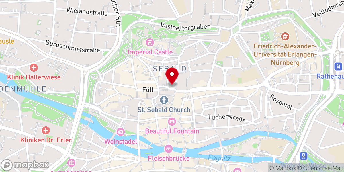Map showing location of Evangelisch-Lutherisches Dekanat Nürnberg