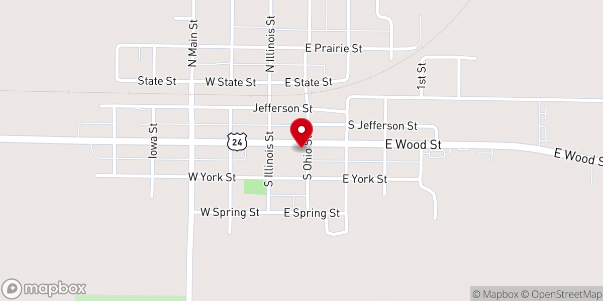 Map showing location of Village of Camp Point