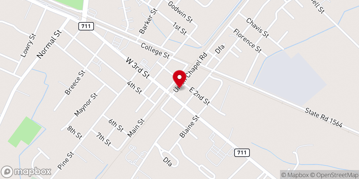 Map showing location of A.S. Thomas Center