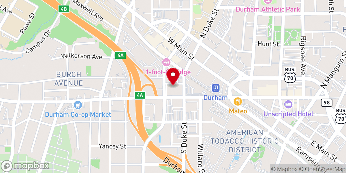 Map showing location of Durham Congregations In Action