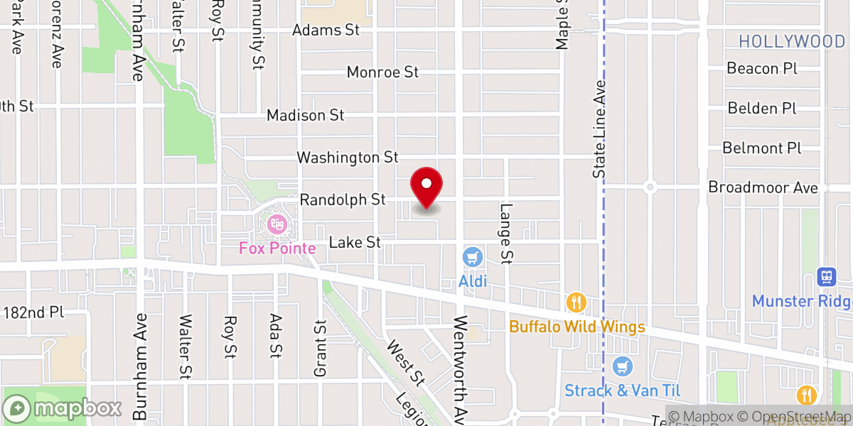 Map showing location of St John Lutheran Church