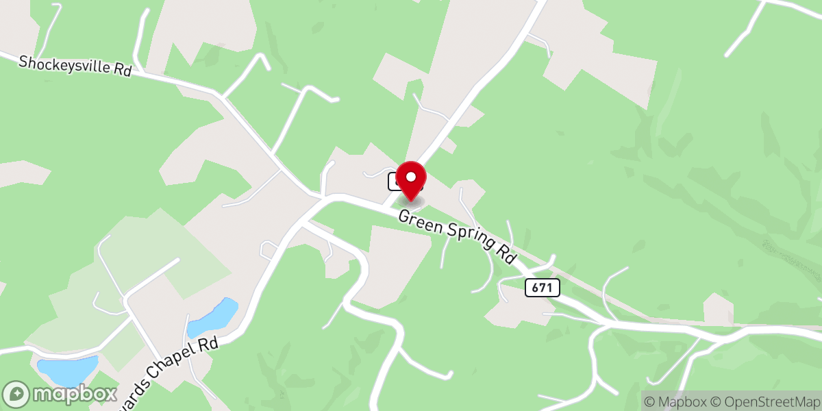Map showing location of Howard Chapel