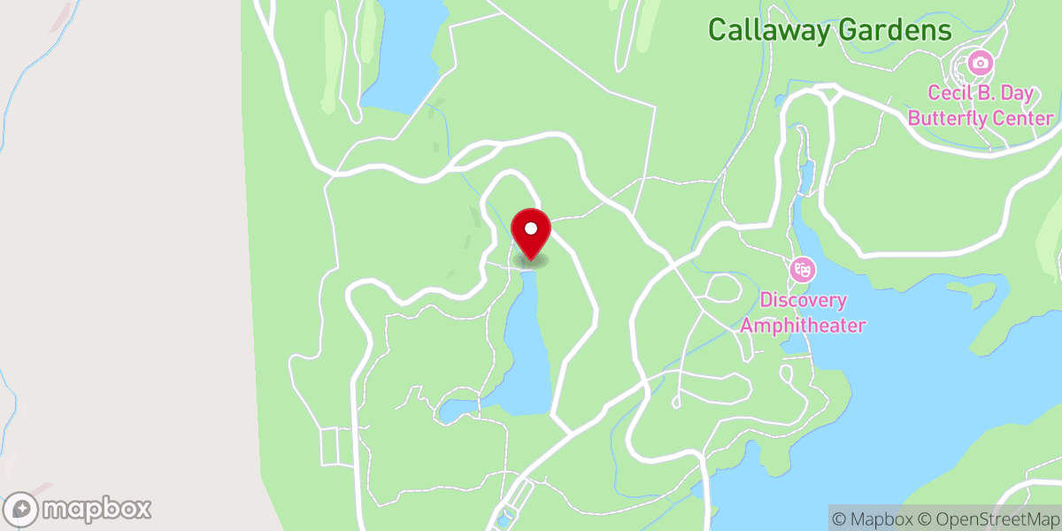 Map showing location of Ida Cason Callaway Memorial Chapel