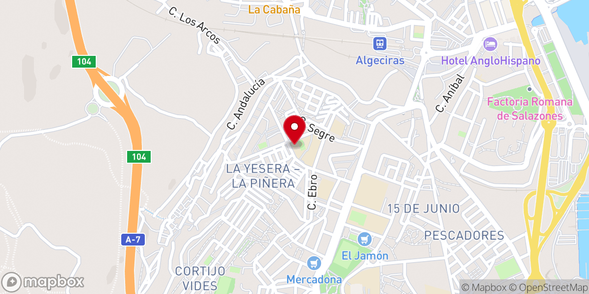 Map showing location of Parroquia del Espíritu Santo