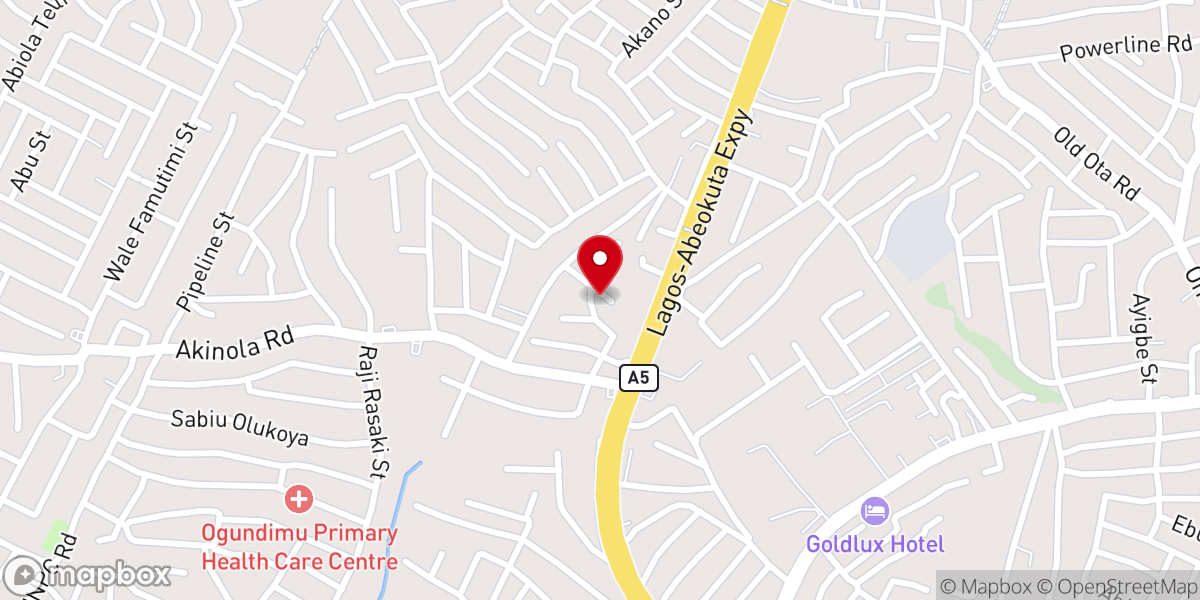 Map showing location of St. Christopher Catholic Church