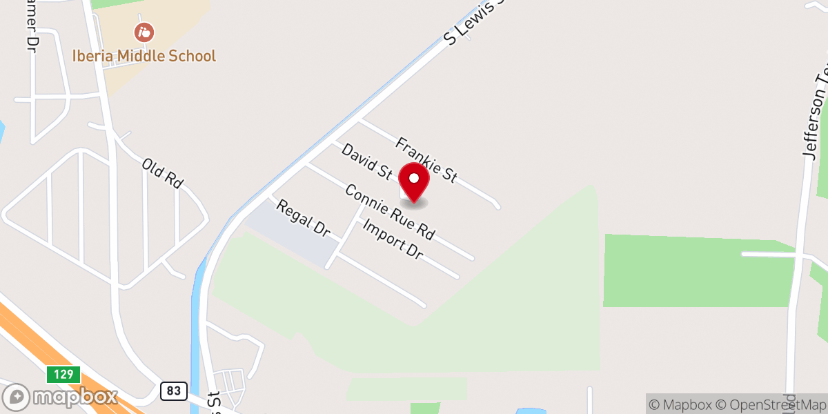 Map showing location of Glorious Church Worship Center