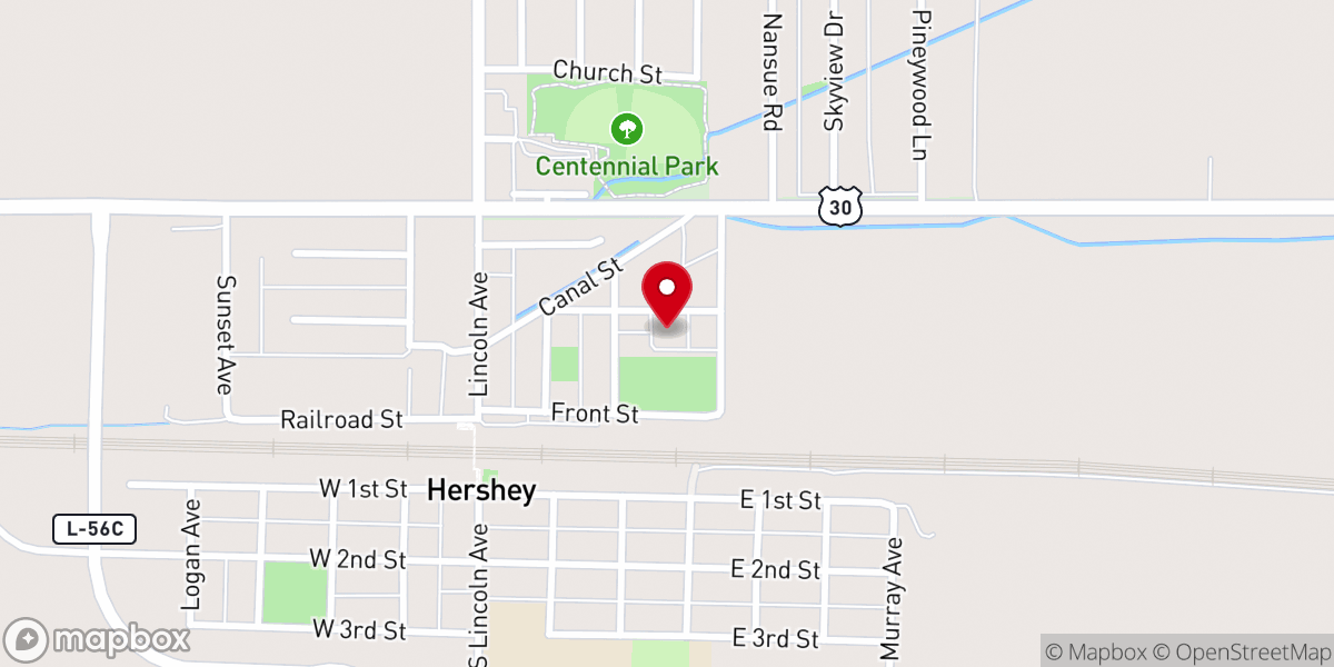 Map showing location of Our Lady of Guadalupe Catholic Church