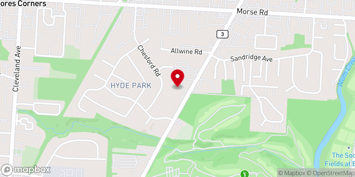 Map showing location of All Nations Baptist Church, Columbus, Ohio