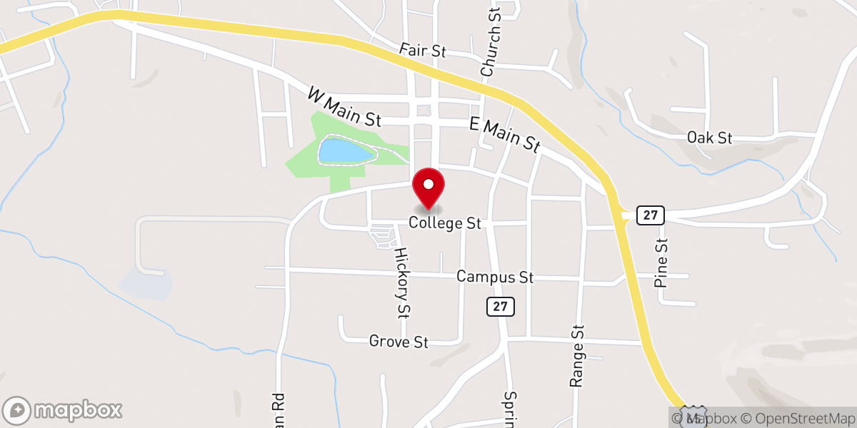 Map showing location of Marshall