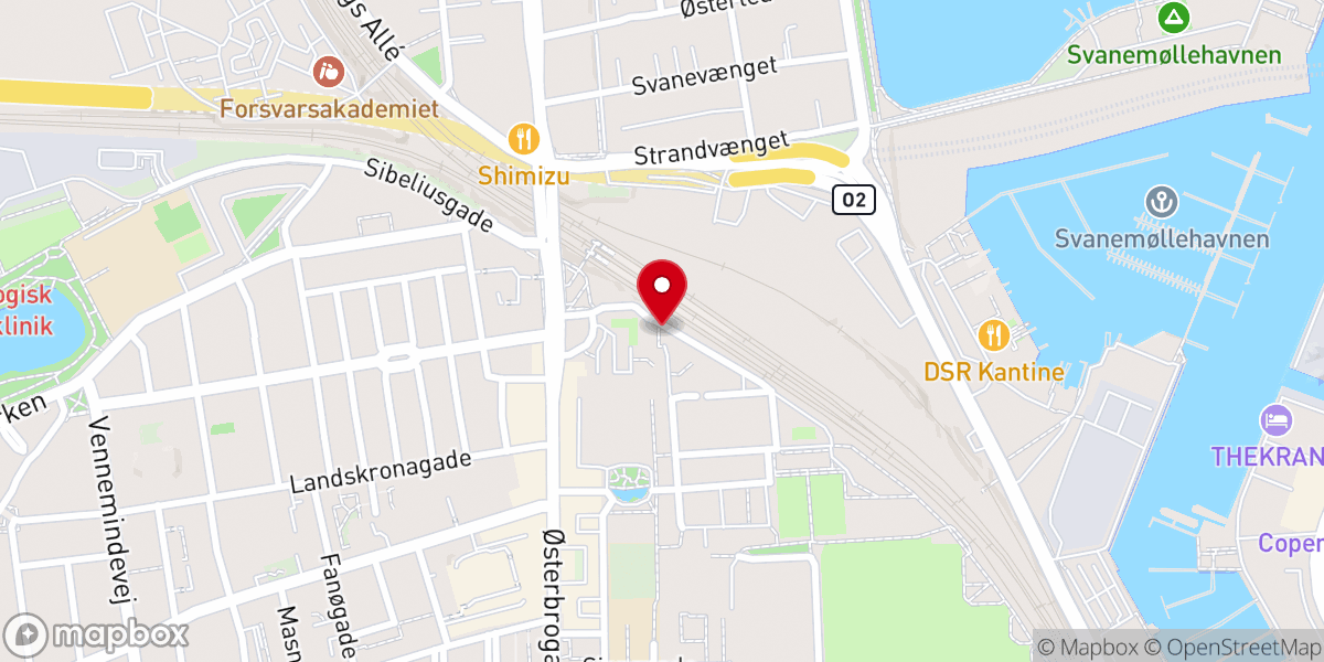 Map showing location of Øresundshospitalets kapel