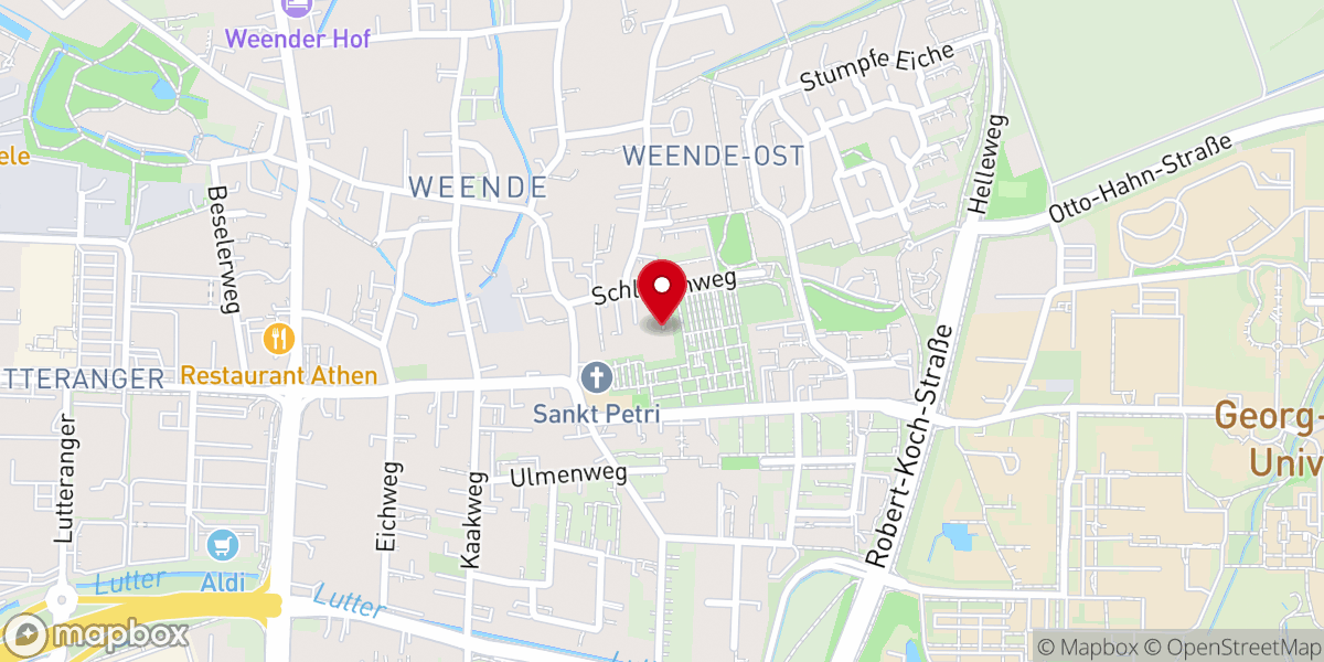 Map showing location of Ev. Pfarramt St. Petrikirche Weende I