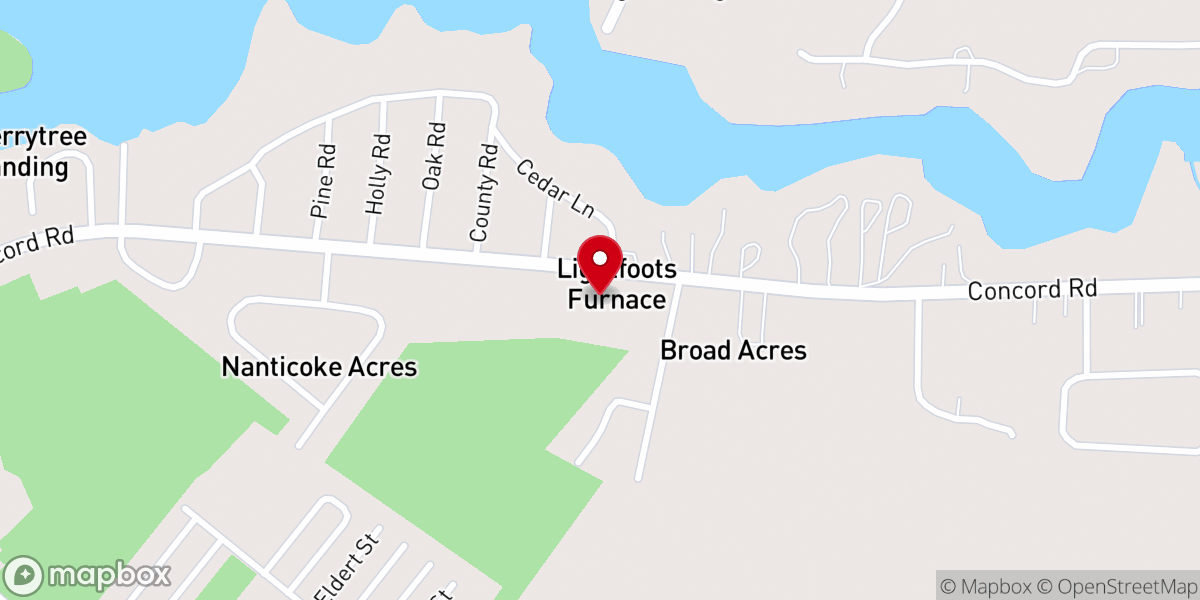 Map showing location of First Baptist Church of Seaford