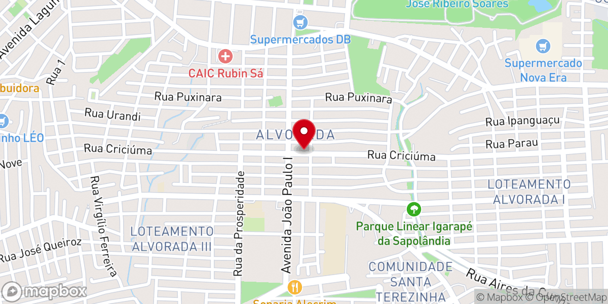 Map showing location of IEADAM | 17ª Casa de Oração | Área 6