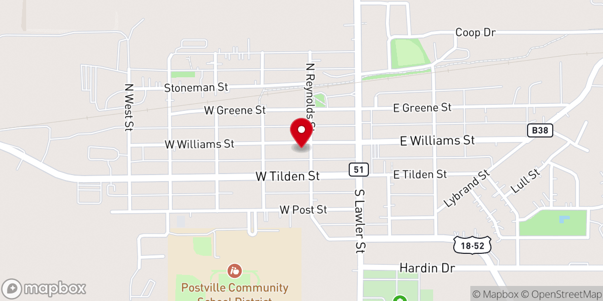 Map showing location of Community Presbyterian Church