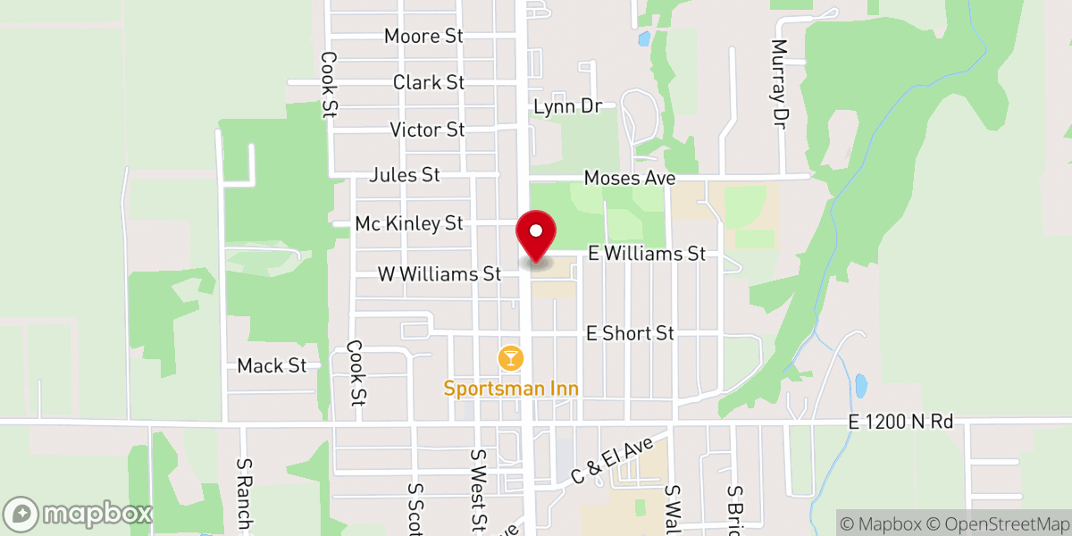 Map showing location of St. Mary's Catholic Church