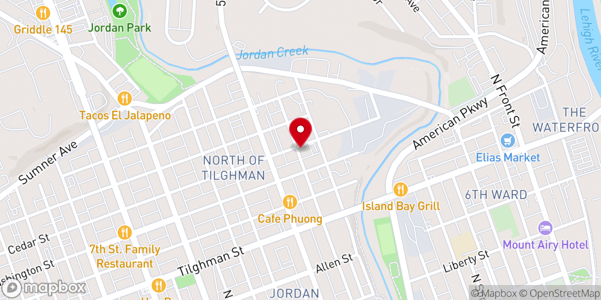 Map showing location of Primera Iglesia Pentecostal Betania