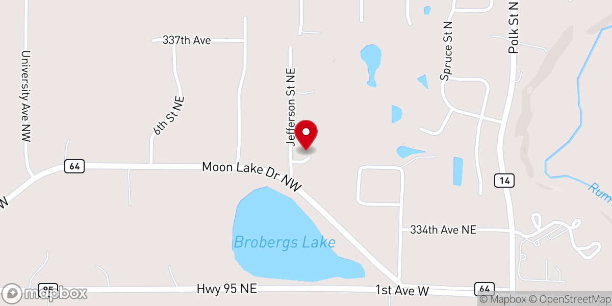 Map showing location of Joy Lutheran Church