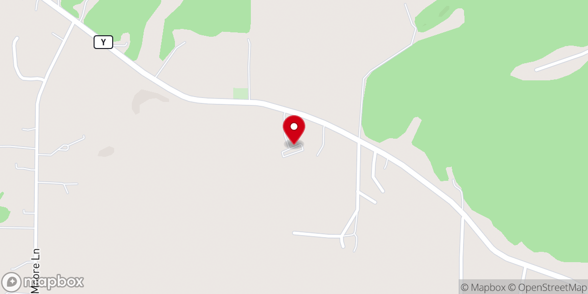 Map showing location of Luckey Baptist Church
