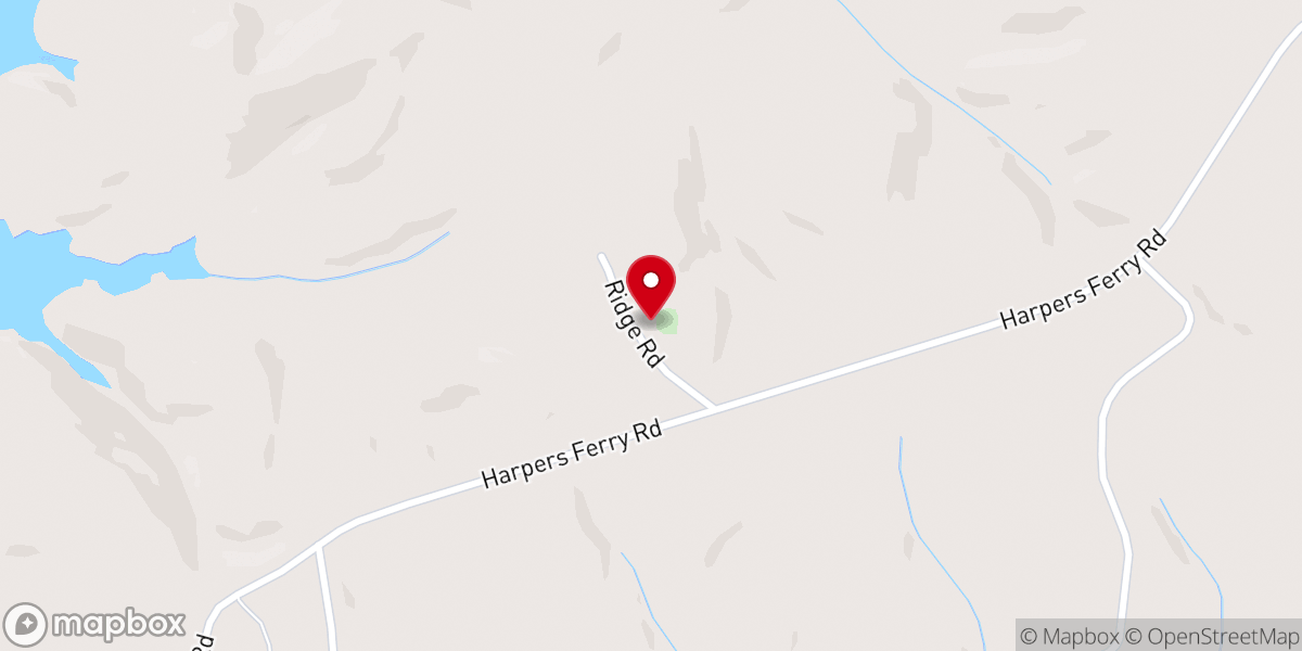 Map showing location of Ridge Church