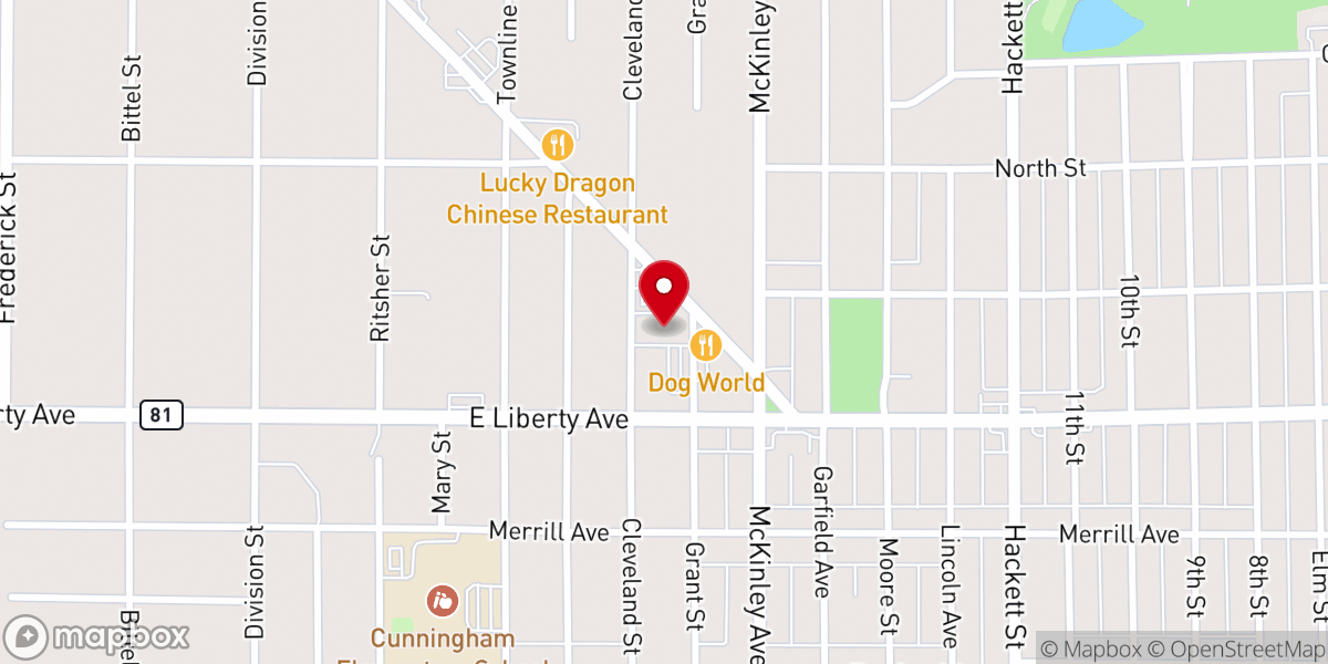 Map showing location of Beloit New Life Church