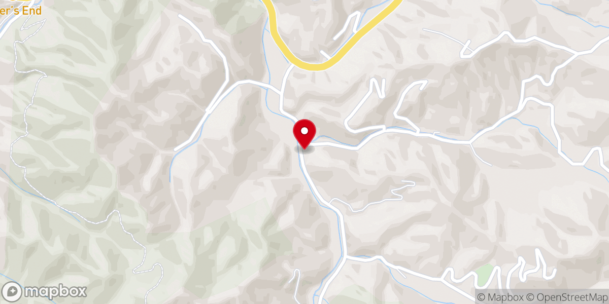 Map showing location of Nantahala Missionary Baptist Church