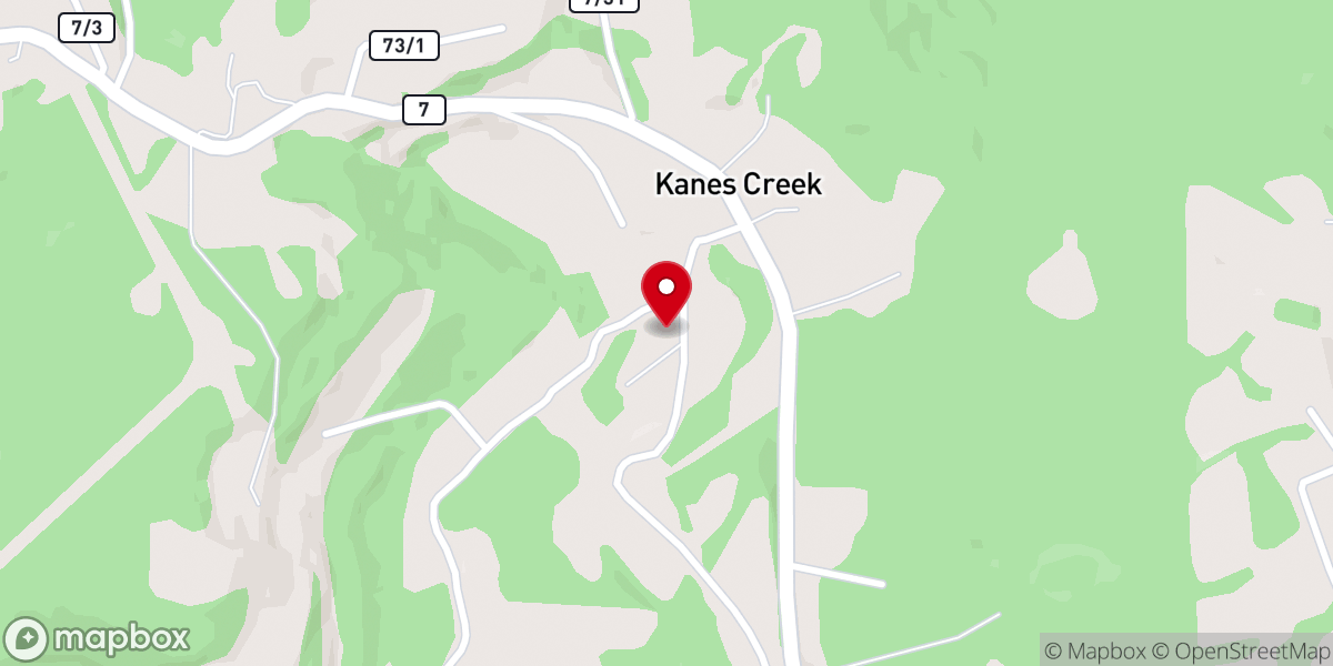 Map showing location of Kanes Creek United Methodist Church
