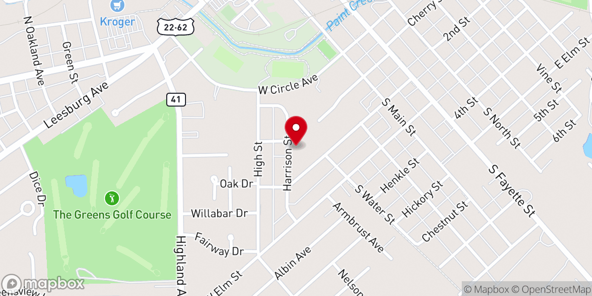 Map showing location of First Church of God