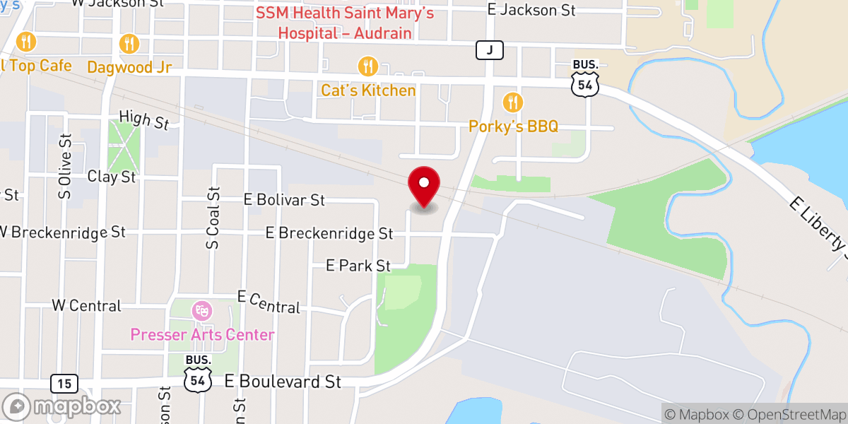 Map showing location of St. Luke umc