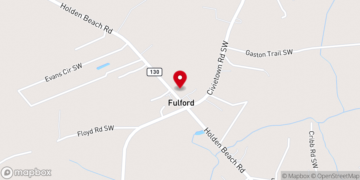 Map showing location of Fair Haven Baptist Church